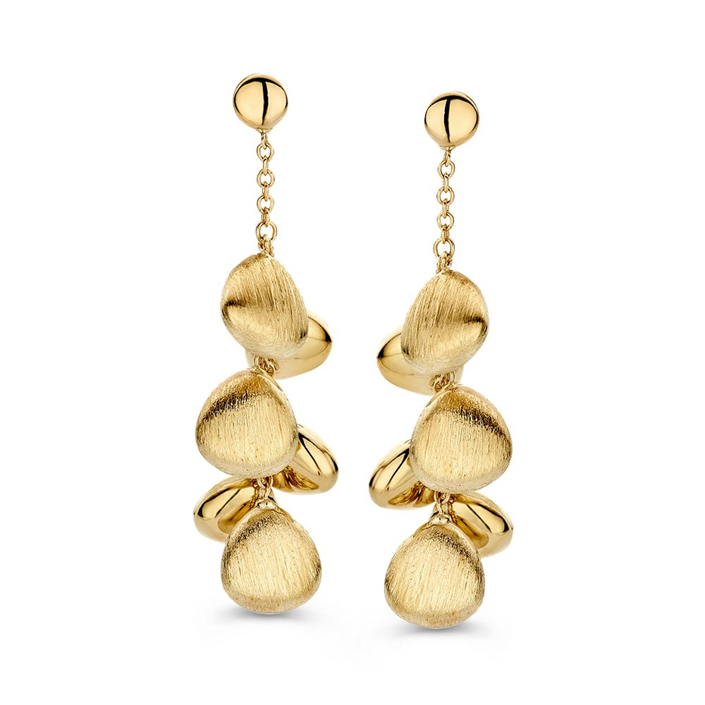 14 krt gouden Oorstekers geelgoud