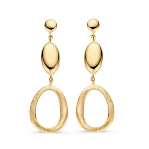 14 krt gouden Oorstekers geelgoud