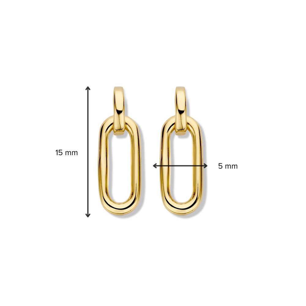 14 krt gouden Oorstekers geelgoud - Afbeelding 2