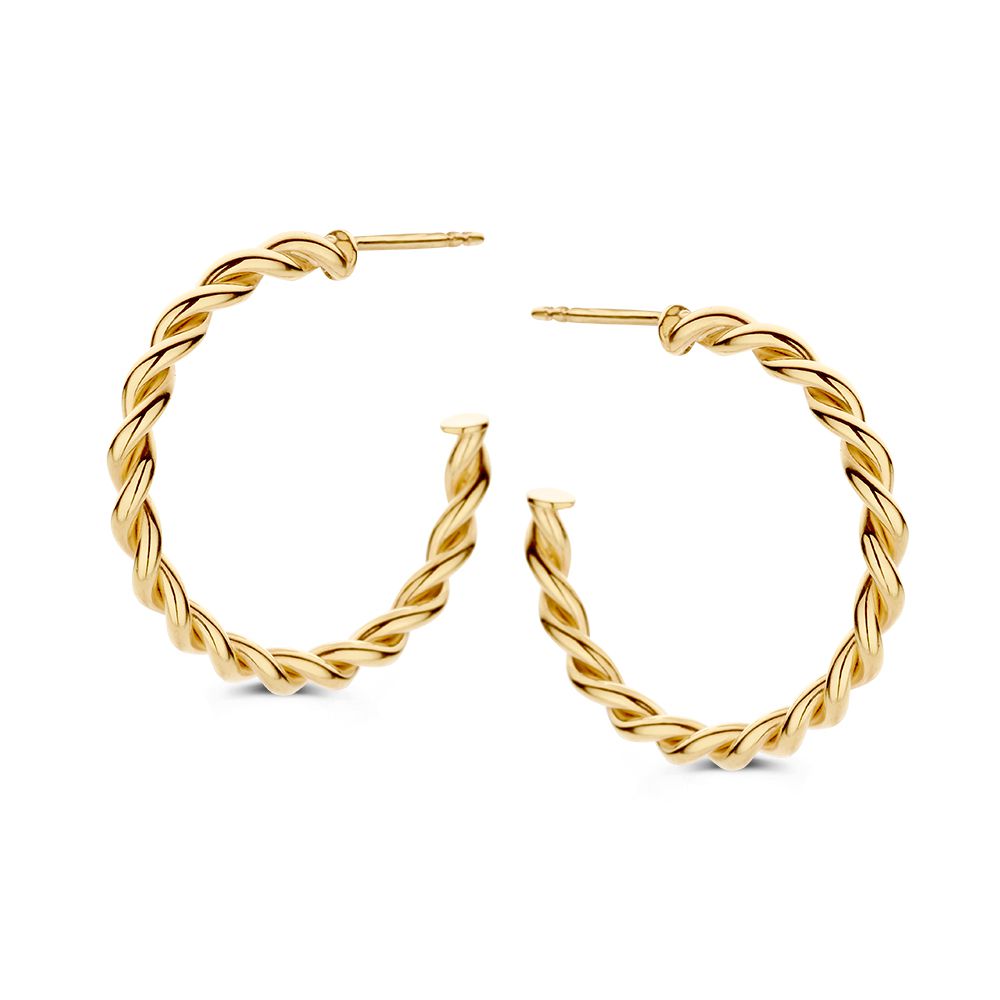 14 krt gouden Oorstekers geelgoud