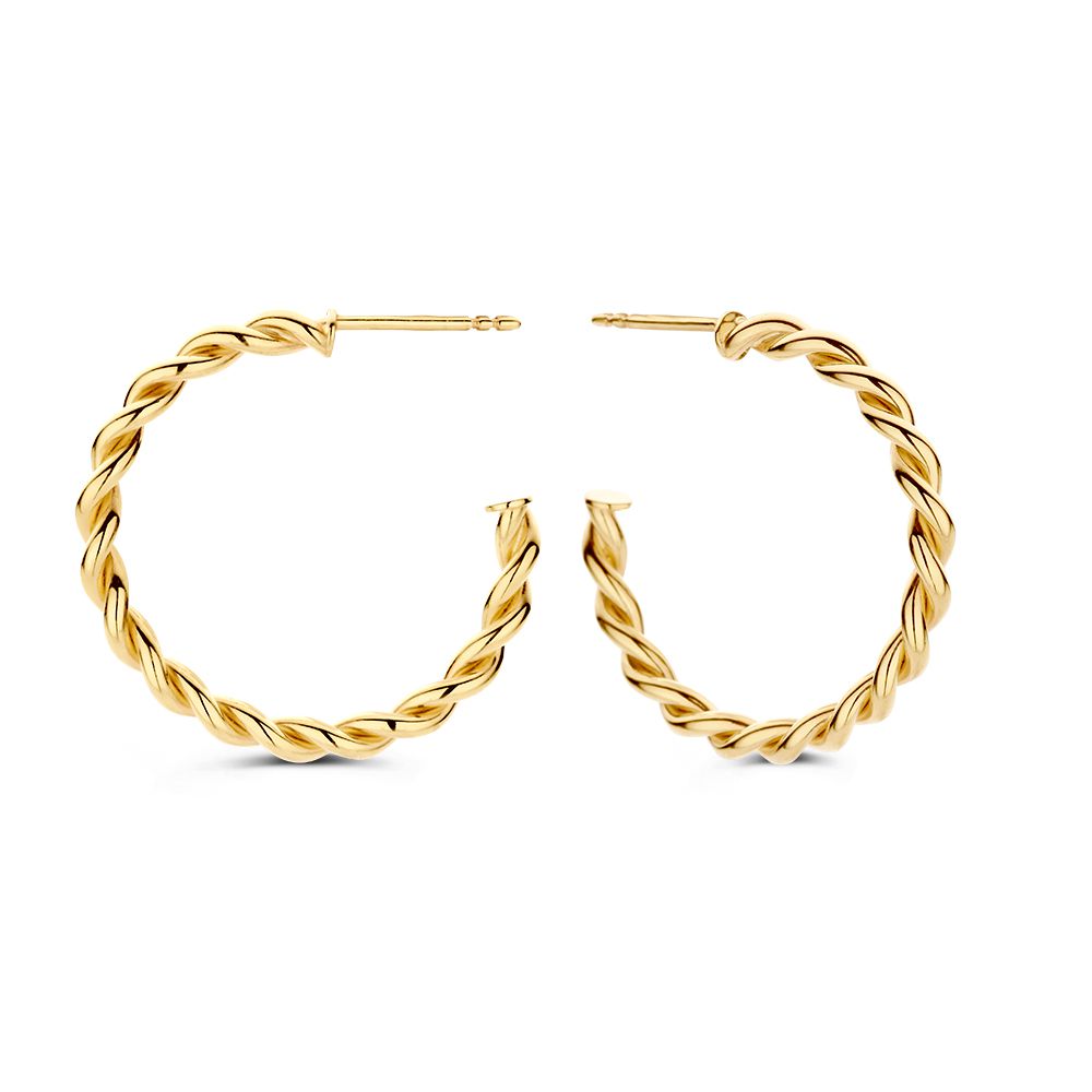 14 krt gouden Oorstekers geelgoud - Afbeelding 2