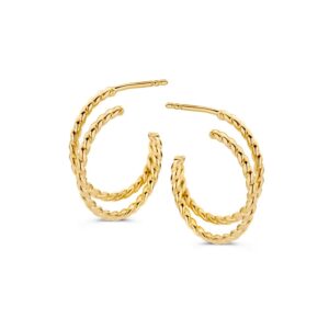 14 krt gouden Oorstekers geelgoud