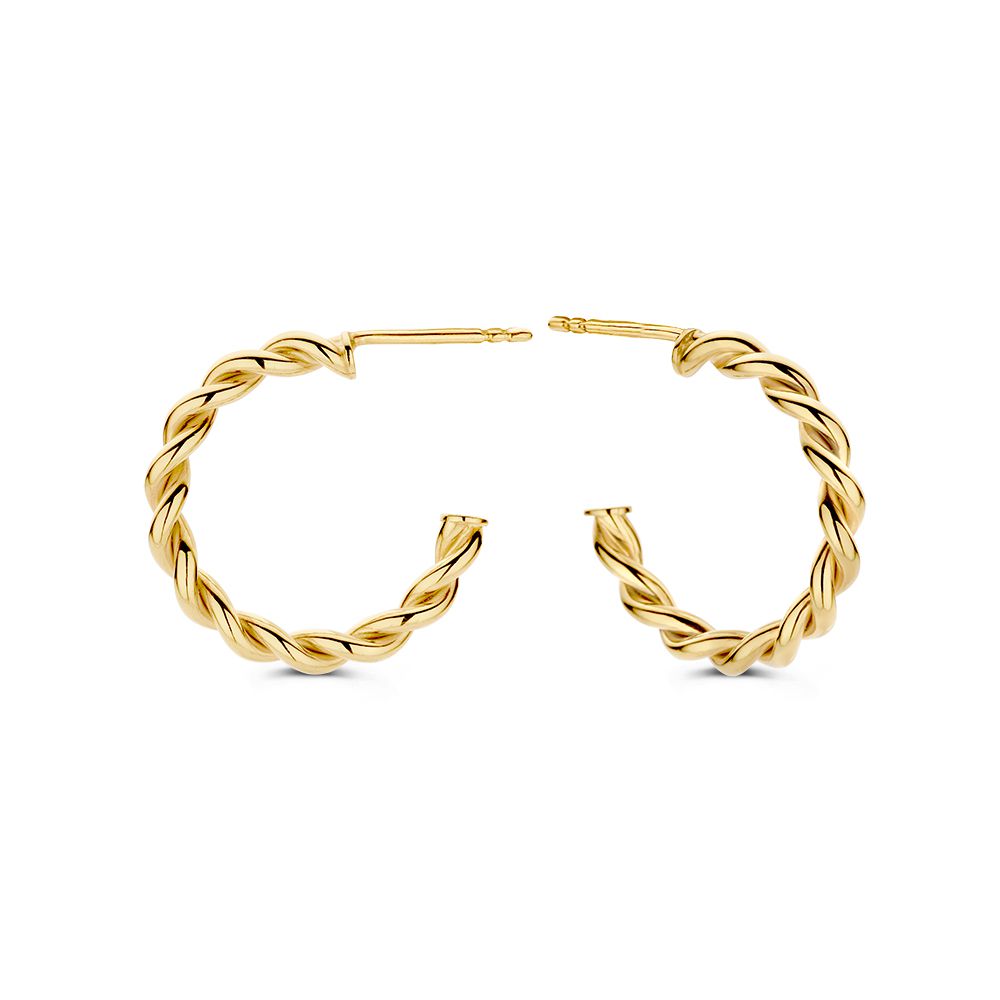 14 krt gouden Oorstekers geelgoud - Afbeelding 2