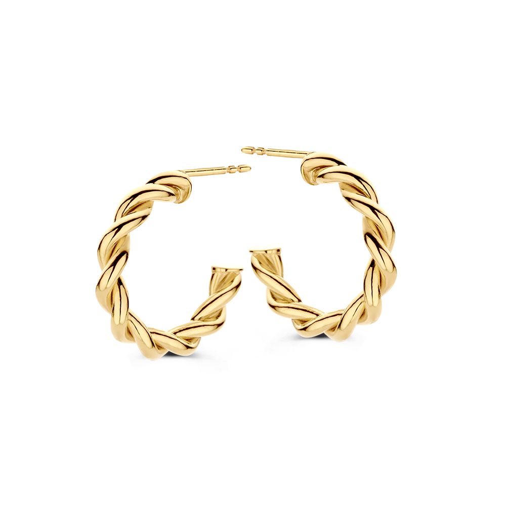 14 krt gouden Oorstekers geelgoud