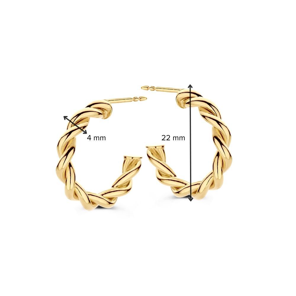 14 krt gouden Oorstekers geelgoud - Afbeelding 3