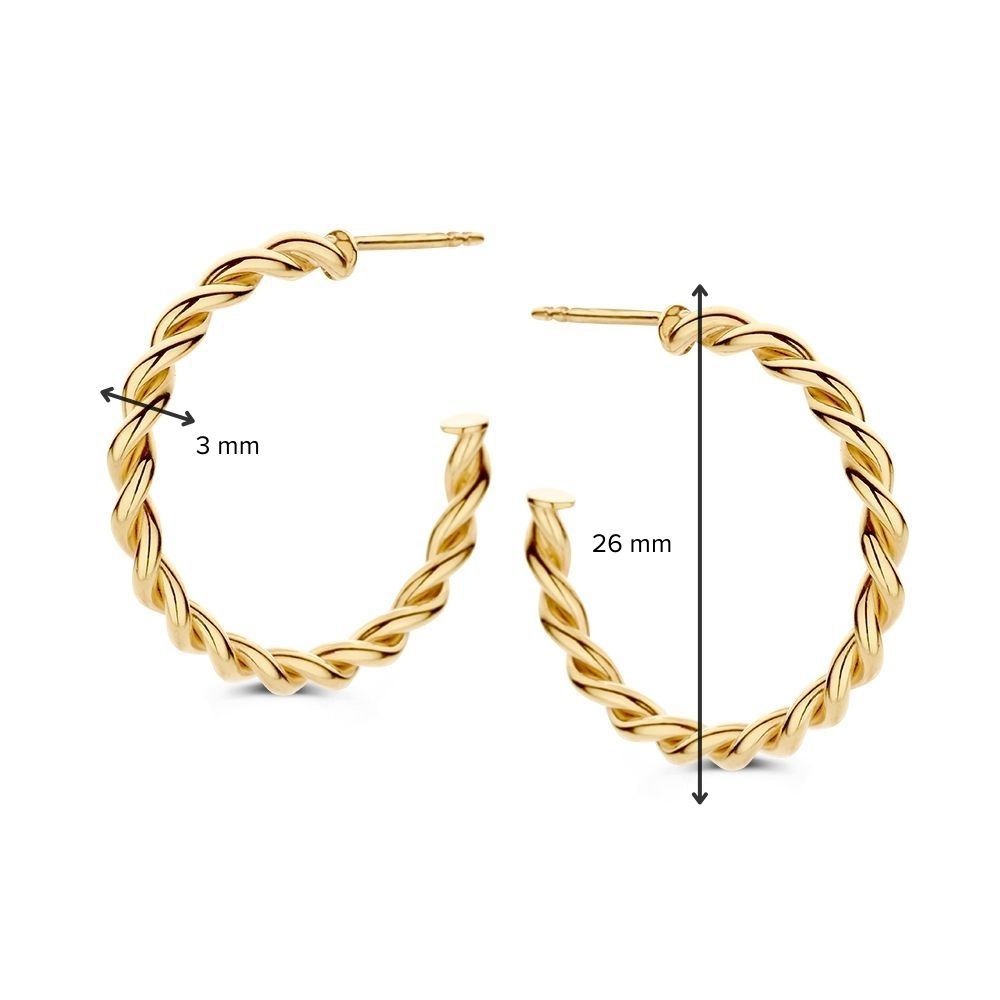 14 krt gouden Oorstekers geelgoud - Afbeelding 3