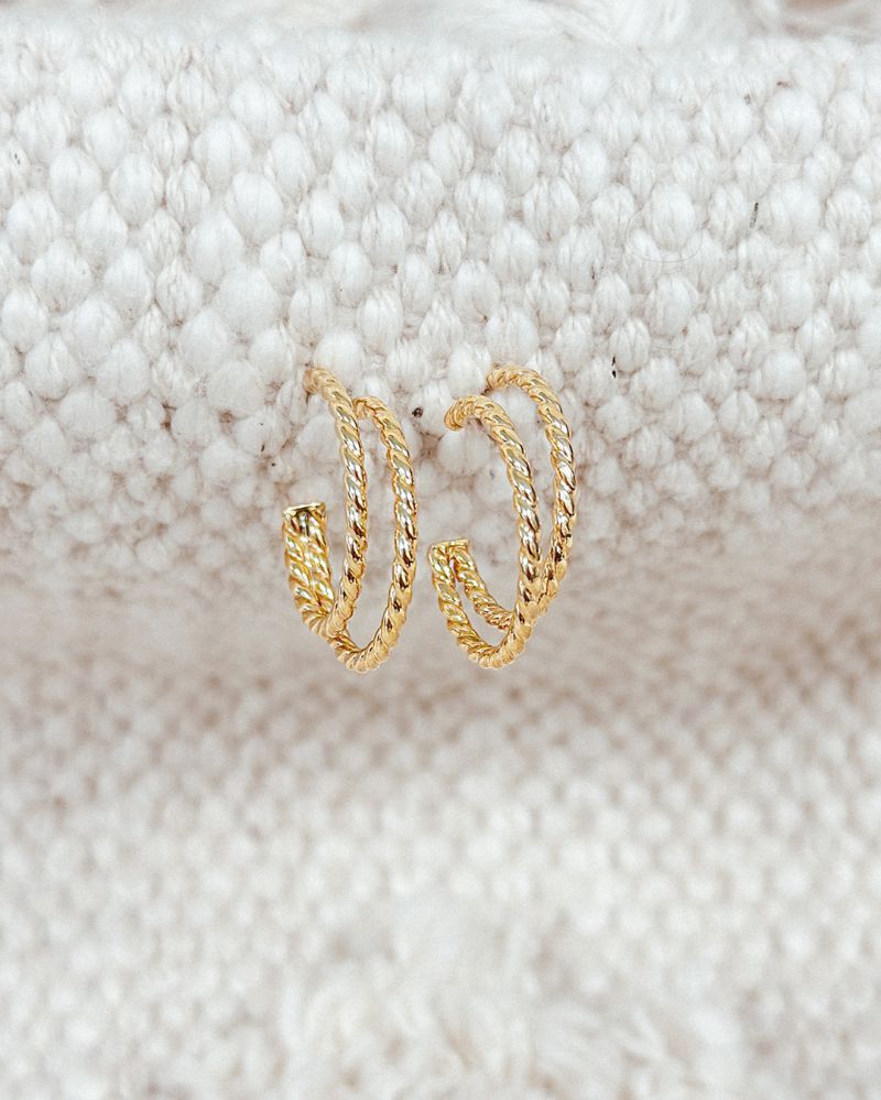 14 krt gouden Oorstekers geelgoud - Afbeelding 3