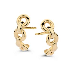 14 krt gouden Oorstekers geelgoud