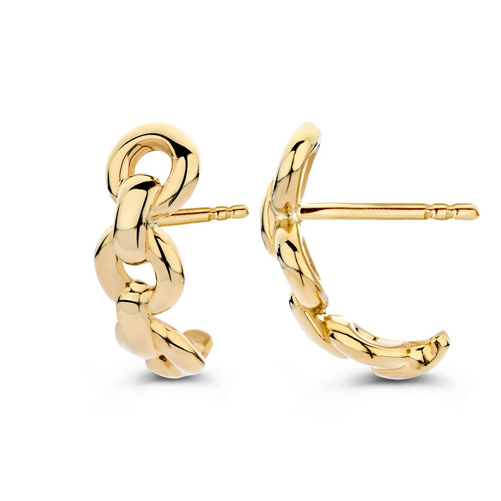 14 krt gouden Oorstekers geelgoud - Afbeelding 2