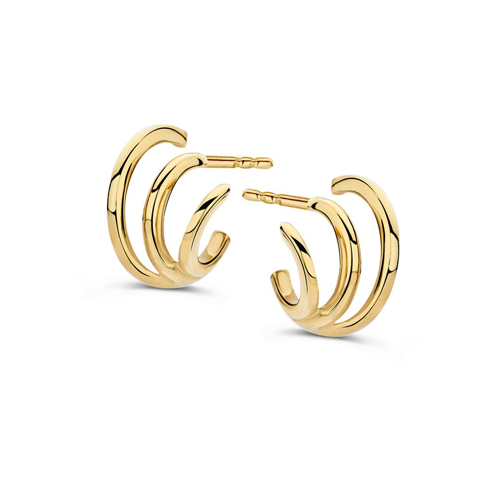 14 krt gouden Oorstekers geelgoud