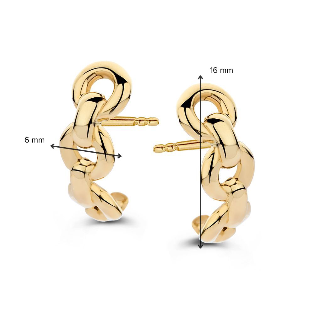 14 krt gouden Oorstekers geelgoud - Afbeelding 3
