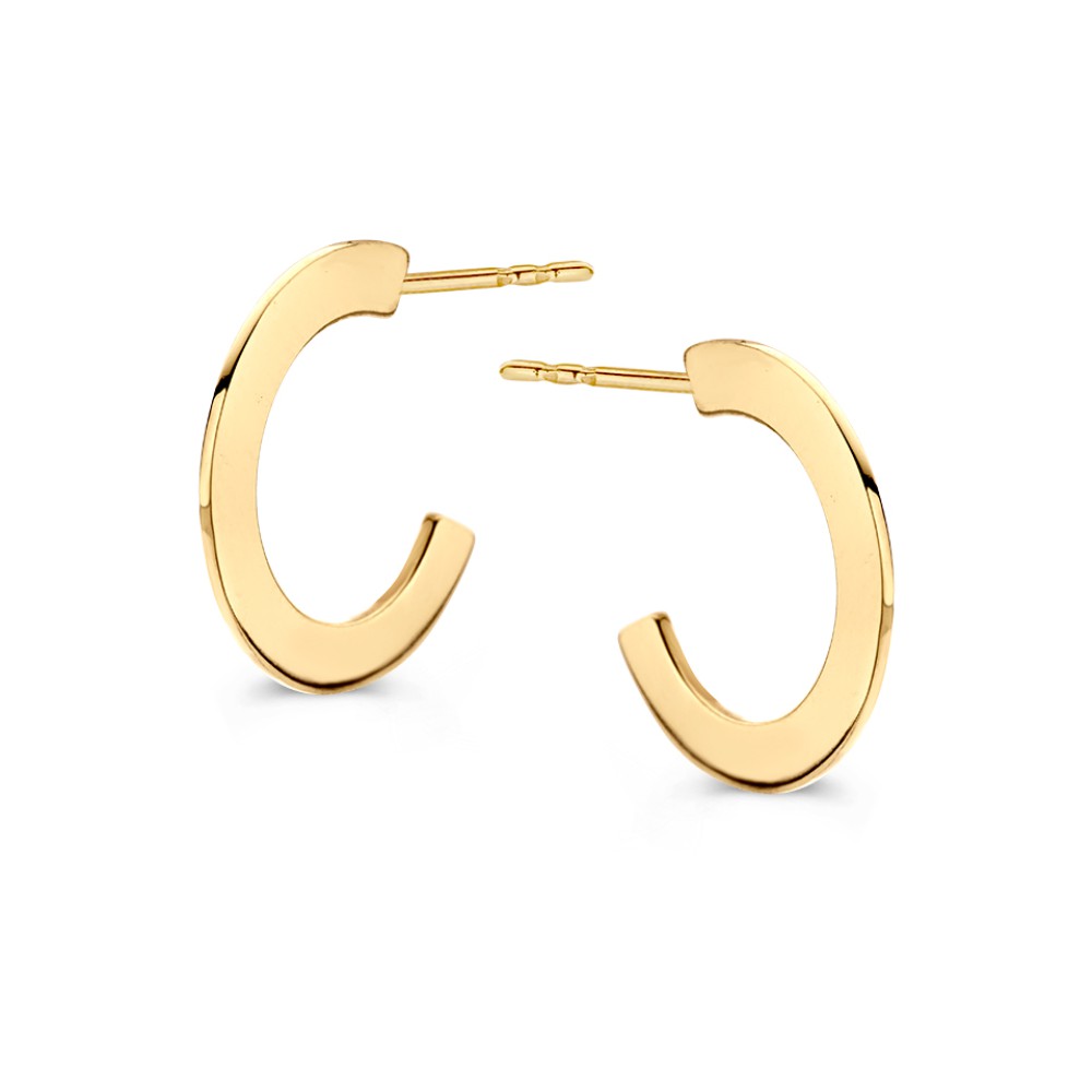 14 krt gouden Oorstekers geelgoud