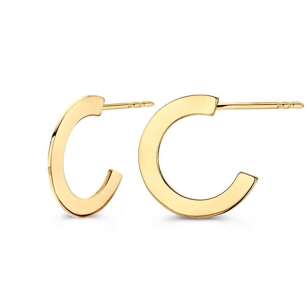 14 krt gouden Oorstekers geelgoud - Afbeelding 2