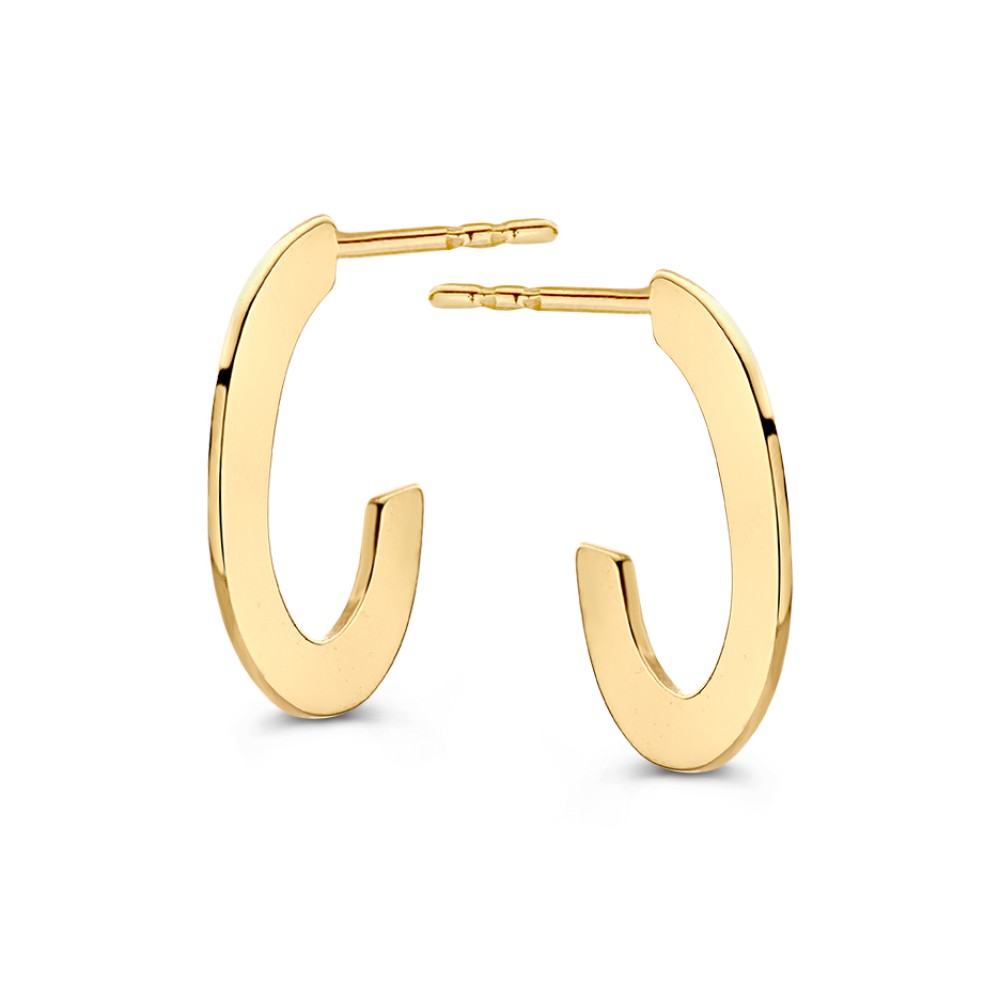 14 krt gouden Oorstekers geelgoud