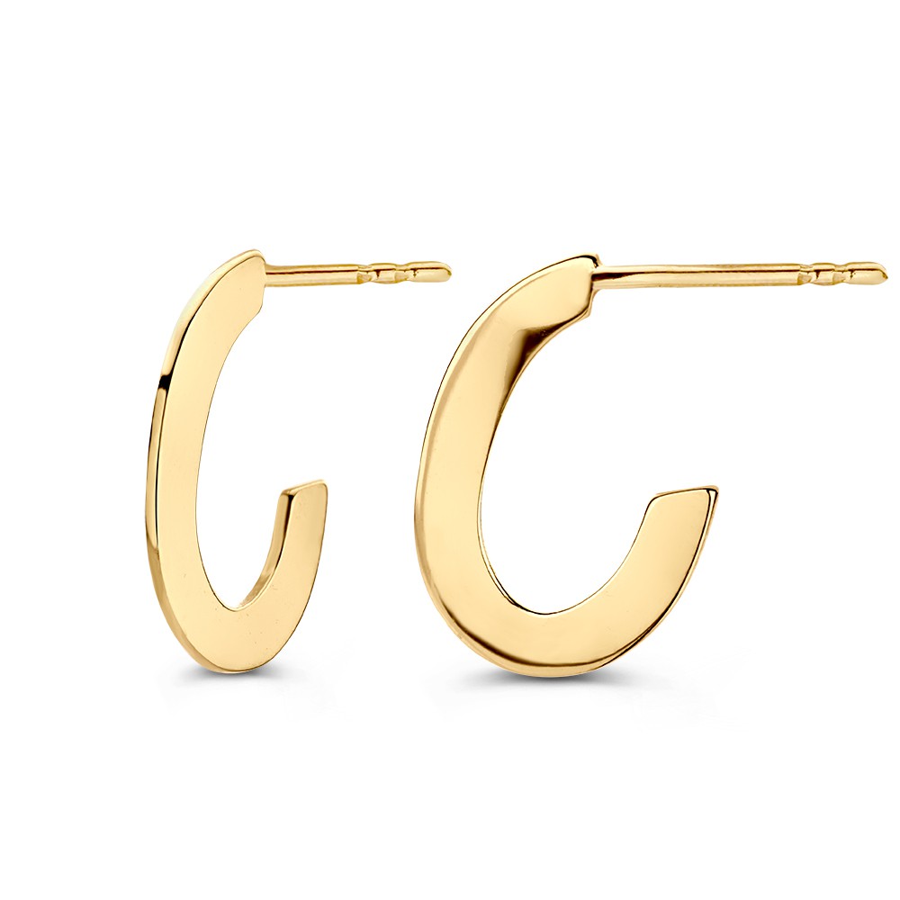 14 krt gouden Oorstekers geelgoud - Afbeelding 2