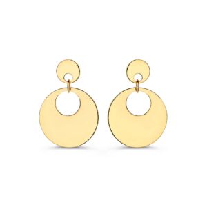 14 krt gouden Oorstekers geelgoud