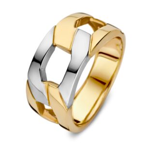 14 krt gouden Ring bicolor