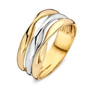 14 krt gouden Ring bicolor