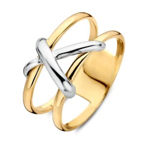 14 krt gouden Ring bicolor