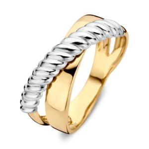 14 krt gouden Ring bicolor