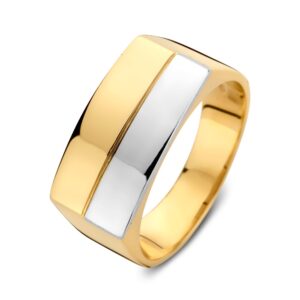 14 krt gouden Ring bicolor
