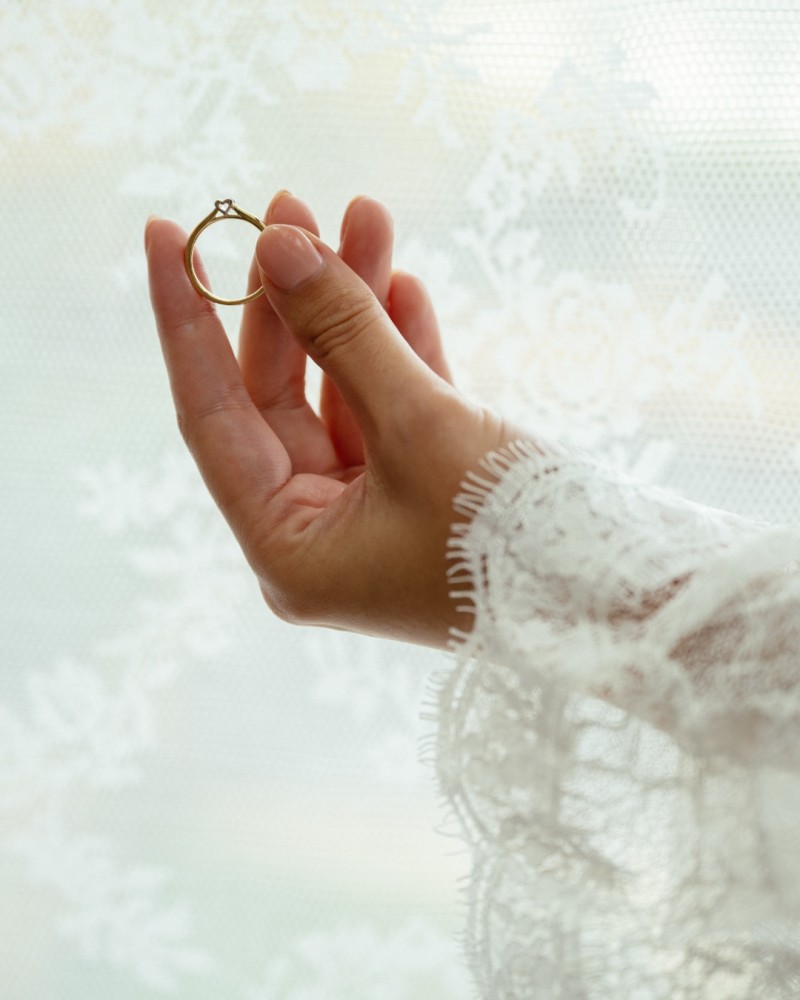 14 krt gouden Ring bicolor briljant 0.19 crt. - Afbeelding 4