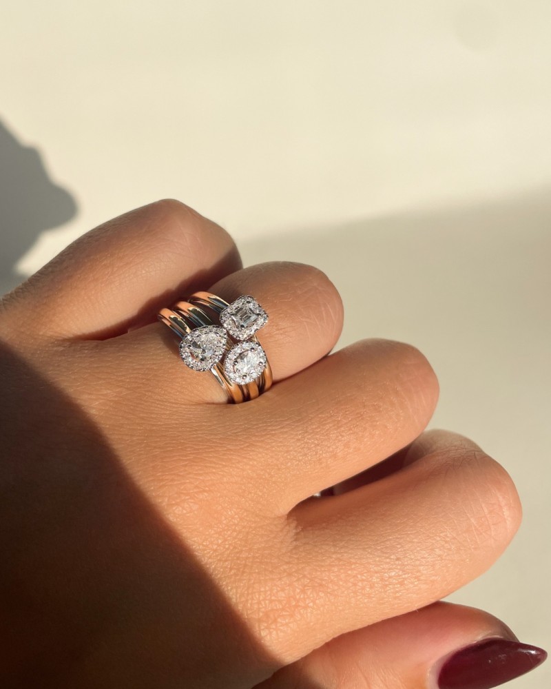 14 krt gouden Ring bicolor briljant 0.29 crt. - Afbeelding 9