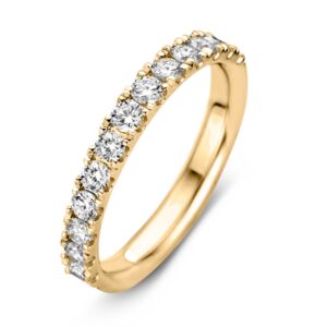 14 krt gouden Ring geelgoud briljant 0.77 crt. ( half )