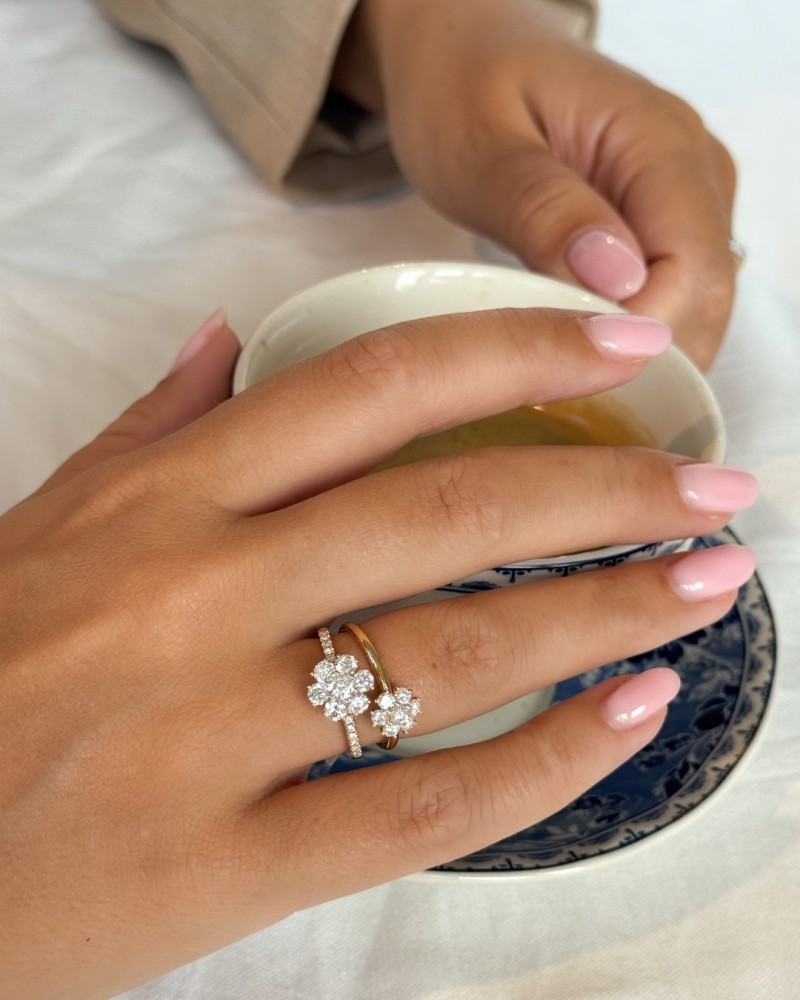 14 krt gouden Ring geelgoud briljant 1.24 crt. - Afbeelding 3