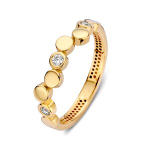 14 krt gouden Ring geelgoud zirkonia