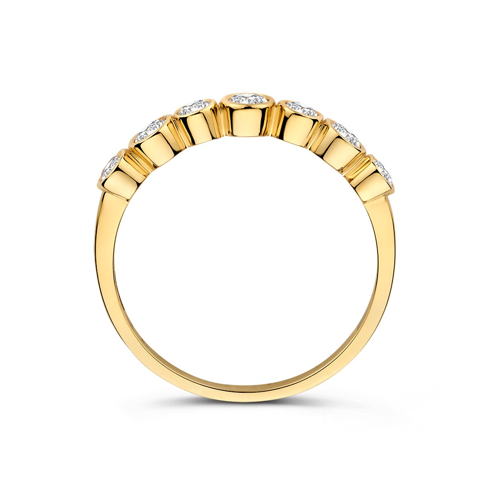 14 krt gouden Ring geelgoud zirkonia - Afbeelding 5