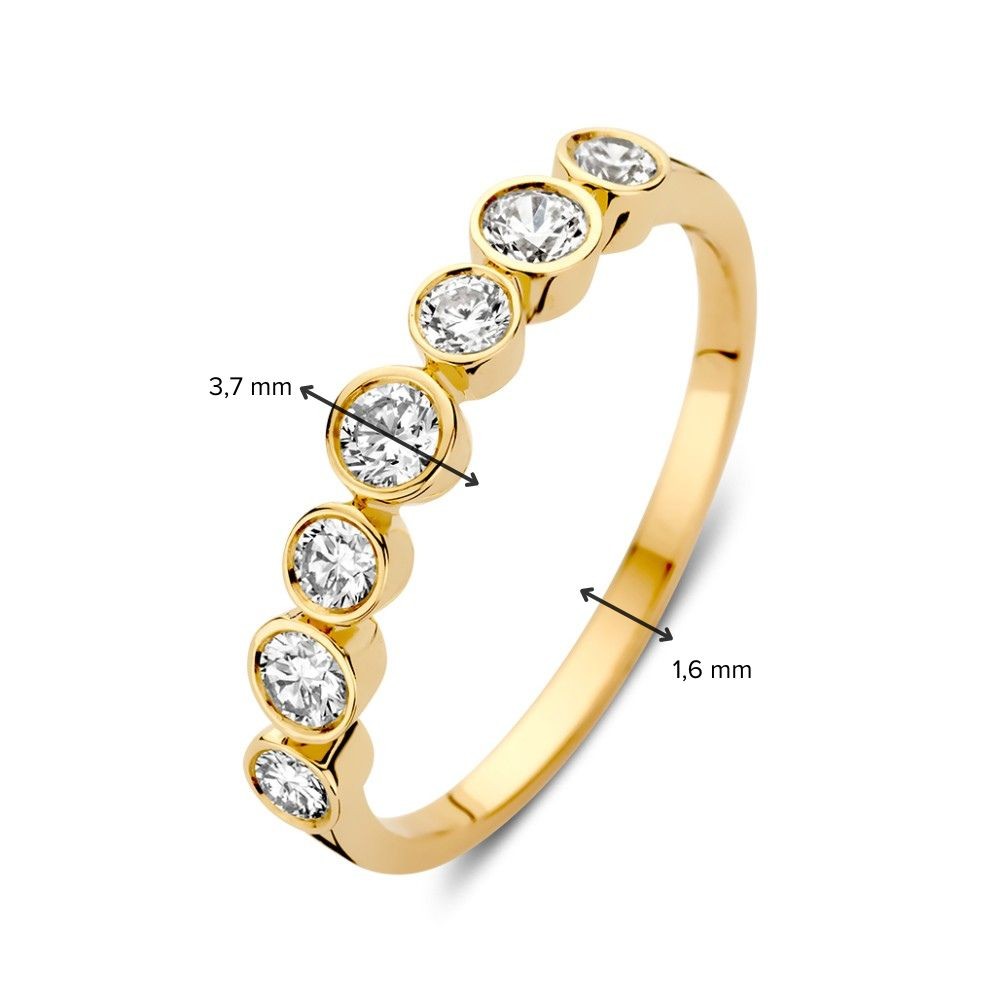 14 krt gouden Ring geelgoud zirkonia - Afbeelding 6