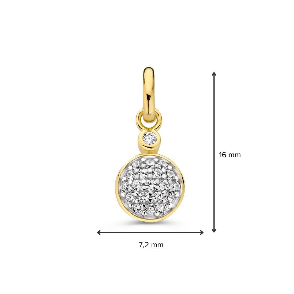14 krt gouden Hanger geelgoud zirkonia - Afbeelding 2