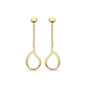 14 krt gouden Oorstekers geelgoud