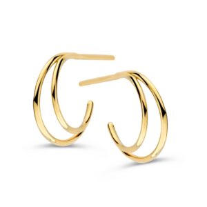 14 krt gouden Oorstekers geelgoud