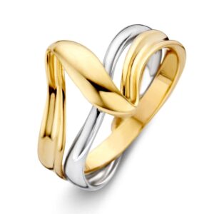 14 krt gouden Ring bicolor