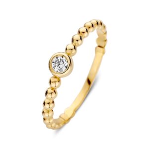 14 krt gouden Ring geelgoud zirkonia